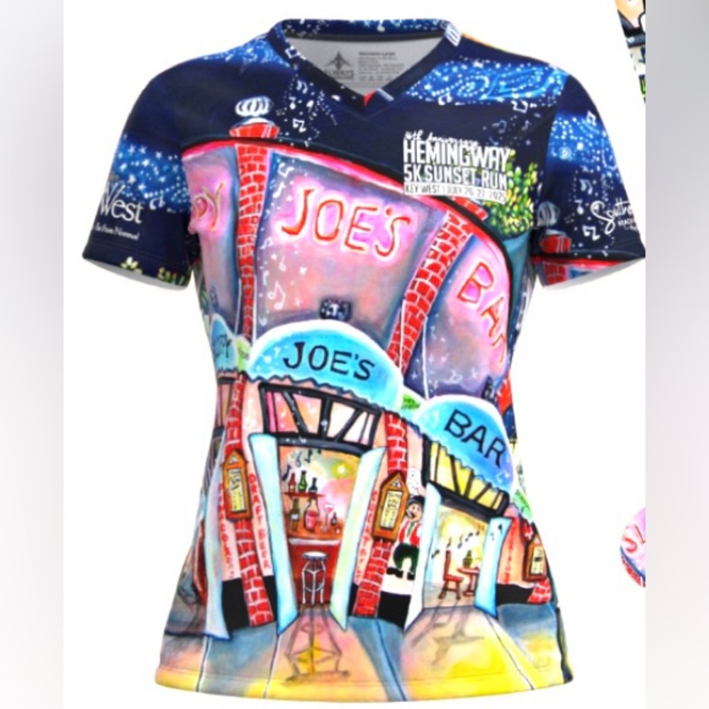 Hemingway 36 Anniversary 5K Sunset Run Tee Shirt Sloppy Joes Ket West